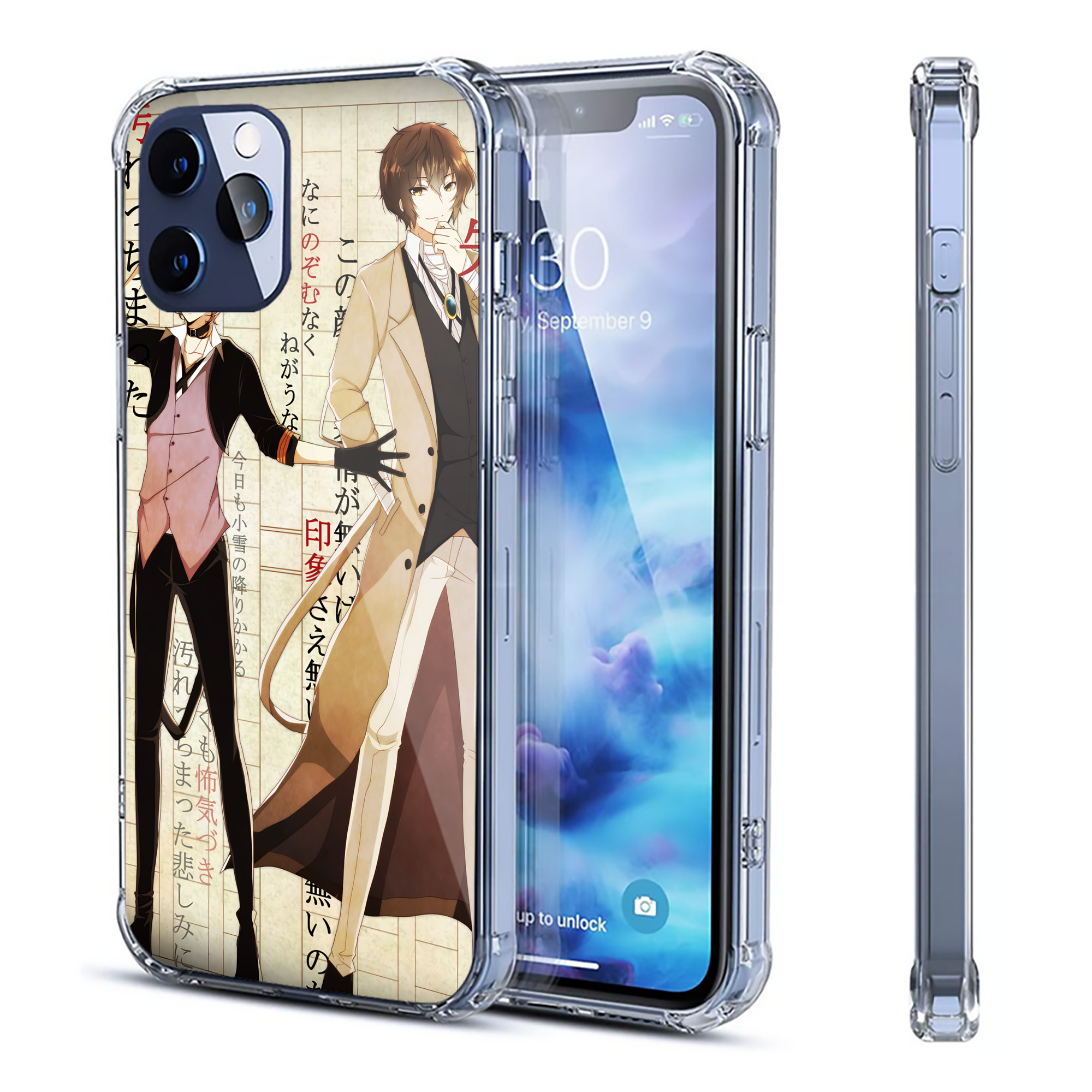 （画像用） 文豪ストレイドッグス Bungo Stray Dogs 【iPhone 12シリーズ対応】透明スマホケース（クリアソフトケース）